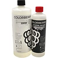 Los mejores  - COLORBERRY Crystal Resin 2:1 - Resina de fundición premium-Resina epoxi - Resina sintética- Vertido- Fluoruro Arte 750ml…